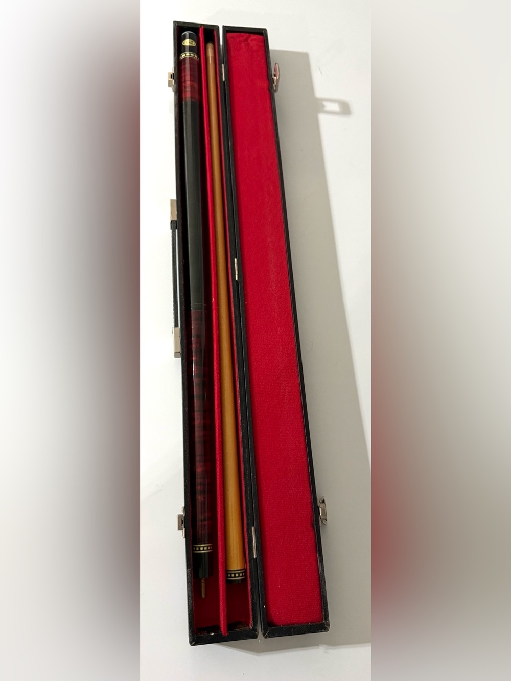 Harvard Sports 2-Piece Pool Cue Stick w/ Deluxe Velvet Hard Case